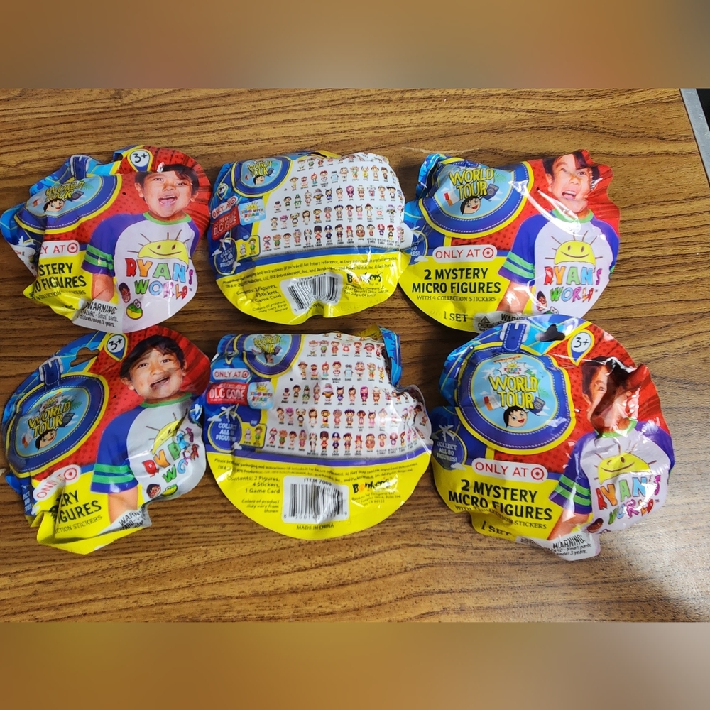 Ryan's World (World Tour) Mystery Figures Bundle